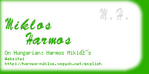 miklos harmos business card